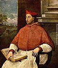 The Cardinal's Reception Paintings - Portrait of Antonio Cardinal Pallavicini by Sebastiano del Piombo